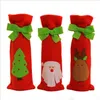 Wijnfles Covertas Santa Sack Kerstboom Elanden Tafel Decoraties Naviidad Ornamenten Kerstversiering Gratis verzending