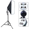 Freeshipping Photography diffuser Photo Studio Accessories 100-240V Four Socket Lamp Holder With 50*70cm Softbox include Light Stand