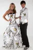 Kristallschnee-Camouflage-Hochzeitskleider mit Pick-up-Rock, weiße Tarnung-Brautkleider, Realtree-Hochzeitskleider 2016, Vestidos De Novia