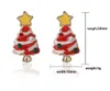 Christmas Tree Stud Earrings Korea Fashion Exquisite Diamond Cute Christmas Gift 20mm 5g Alloy + Enamel Rhinestone