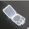 بطاقة الذاكرة مسح البلاستيك صناديق التعبئة حزمة مربع التجزئة ل ​​SD T-Flash TF بطاقة التعبئة صندوق تخزين شفاف حالة شحن مجاني