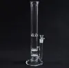 Livraison gratuite double miel peigne 19mm verre bong tube d'eau en verre clair en verre waterpipes