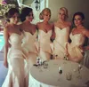 Immagine reale Abiti da damigella d'onore 2017 Abiti da sposa lunghi formali Evento Prom Moderno Bellissimo senza maniche Senza spalline Lussi Custo5911930