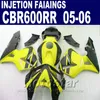 Black yellow one! Injection Molding for HONDA CBR 600 RR fairing 2005 2006 cbr600rr 05 06 cbr 600rr custom fairing YD3D