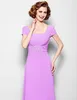 Cheap Chiffon Long Bridesmaid Dress Scoop Short Sleeves Beads Maid of Honor Backless Beach Wedding Party Dress