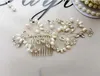 Brudhår Tillbehör Tiaras Hår Pins Lady's Natural Pearls Fascinators Bridal Wedding Flower 2021 Crystal Headband Hair Clip Pins