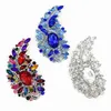 4.4 Inch Huge Luxury Brooch Big Clear Crystals Rhinestonee Wedding Bridal Pins Brooches New Arrival High Quality Stunning Diamante Women Pin