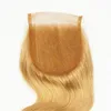 Whole Lace Closure Cheap virgin hair brazilian human Hair high quality honey blonde 27 middle three part 44 lace 6409193