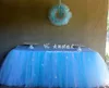 mesa de casamento azul bebê