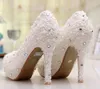 White Lace Flower Wedding Dress Shoes Bridesmaid Shoes Bridal Shoes Banquet Evening Party Prom Princess Shoes Low/Middle/High heel