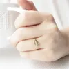 30PCS Gold Silver Simple Nature Leaf Ring Cute Olive Maple Plant Tree Leaf Ring Feather Ring Vine Rings for Ladies Women