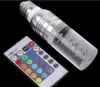 led colour change E27 E26 3W RGB Lights AC85-265V 16 Colors Change Crystal Led Bulbs Light With 24 Keys Remote Control Free Shipping