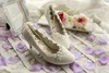 2015 White Lace Wedding Shoes Pearls Beading Applique Fashion Bridal Shoes Hand Made Cheap Modest Sexy Elegant Free Shipping In Stock New