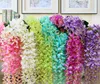 Artificial ivy flowers Silk Flower Wisteria Vine flower Rattan for Wedding Centerpieces Decorations Bouquet Garland Home Ornament IF01