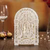 Weddding Invitation Card Elegant Laser Cut White Paper Event Party Supplies Decoration Groom and Bride Floral Invitations