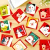 12 pçs / lote Bonito Dos Desenhos Animados Cartão De Natal Mini Cartão de Saudação Define Mensagem Bênção Cartão com Envelopes