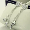 Christmas Snowflake Earrings Creative 54.6mm Long Fashion Simple Bell Alloy Women's Earrings Christmas Gift 30 pcs