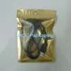 Wholesale 10.5*15cm (4.1x5.9") Golden Clear Self Seal Zipper Plastic Retail Packaging Bag Zipper Lock Bag Retail Package With Hang Hole