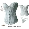 Sexy Wit Volledig Staal Uitgebeend corset lingerie gehelen Bruiloft Corset body lift shaper sexy ondergoed 89005412418