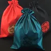 Ethnic Embroidery Joyous Drawstring Fabric Bag Reusable Travel Dust Bag for Shoes Jewelry Pouch Women Shoe Bags with Lined 36 x 27cm 10pcs/