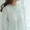 Mulheres Sleepwear Atacado - Outono Vintage Nightgowns Long Lace Drive Drive Dormir Camisetas Mulheres Sólidas Mulheres Confortável Nightgown Feminino #hh