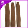 20 "Taśma w ludzkich rozszerzeniach włosów 40 sztuk / partia Podwójna taśma Wefted Hair Extensions 100g / lot 9 Dostępne kolory