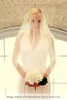 Extra zachte tule bruidssluiers Hoge kwaliteit bruiloft vingertoplengte 1 laag gesneden rand bruidsrouge sluier met zwarte clips Fix Cust5771908