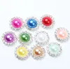 16mm dos plat cristal perle boutons 50 pcs/lot 19 couleurs métal strass cristal diamants en vrac bijoux DIYl