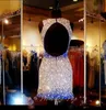 Shiny Crystal 2016 Kısa Balo Elbiseleri Akşam Giyim 3 Renk Büyük Boncuk Backless Bling Girl Prom Gowns Plus Boyut1343069