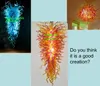 100% выдувная лампа CE UL Боросиликатное муранское стекло Стиль Dale Chihuly Art Красивая люстра Потолочный светильник Crystal Hotel Hall