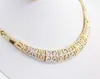 Africa Jewelry Sets Necklace Bracelet Earrings Ring Fashion 18k Gold/White Plated Women Wedding Party Gift Set