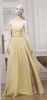 Elie Saab 2016 Prom Dresses Formele Avondjurken met Strapless A Line Plooien Champagne Chiffon Side Split Celebrity Jurk