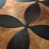 Art parket houten vloer gecarboniseerde eiken visgraat ontworpen chevron stijl hardhouten vloeren houten vloeren voor huisdecoratie