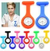 2016 Weihnachtsgeschenk Krankenschwester-medizinische Uhr Silikon-Klipp-Taschen-Uhr-Mode-Krankenschwester-Brosche Fob-Tunika-Abdeckungs-Doktorsilikon-Quarzuhren