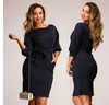 Groothandel-XL-5XL 2016 herfst grote plus size vrouwen jurk kantoor werk casual bodycon vrouw elegante formele party potlood jurken vestidos 4XL