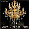 Modern Luxury 12 Arms Crystal Chandelier Lamp Gold Pendant Light Suspension Lustre Crystal Indoor Light for Foyer Lobby MD8857 L8+4 D750mm H750mm