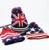 Gorro de lana con bandera americana de EE. UU., gorros y sombreros de punto cálidos para invierno para hombre y mujer, gorros geniales