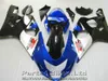 Montagem de carenagens brancas azuis para Suzuki GSXR600 GSXR750 K4 2004 2005 kit carenagem GSXR 600 750 04 05 TDWC273W