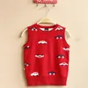 100 110 120 130 140 Kids Clothing vest Red Blue white 5 Pieceslot New Winter Boy Cars Cotton Sweater Size1001401657470