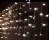 9 ألوان 3.5M DROOP 0.3-0.5M حقيقية 96 ملتوية ICICLE String Lights 110V-220V عام جديد