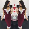 Sheath White Lace Appliques Sexy Cocktail Dresses Knee Length Formal Gowns Spaghetti Straps Going Out Dress