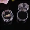 패션 아크릴 쥬얼리 포장 상자 여성 장신구 케이스 반지 귀걸이 스터드 보관소 선물 컨테이너