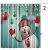 クリスマス雪だるまのシャワーカーテンサンタクロースクリスマスツリースノーマンデザインDHLで12のフックが付いている防水バスルームのシャワーカーテン
