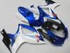 Anpassen für Suzuki GSXR 600 750 Verkleidungsset GSXR600 GSXR750 Verkleidungen 2006 2007 06 07 Blau weiße Verkleidungen298D