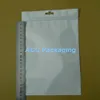 Toptan 16cm * 24cm Şeffaf Beyaz İnci Plastik Poly OPP Fermuar Kilit Perakende Ambalaj (6.3 "* 9.4") Takı Gıda PVC Plastik Bag Paketleri
