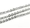 wholesale 20pcs couleur argent mode en acier inoxydable mince 2mm / 3mm collier de chaîne à maillons ovales forts 18 '' / 20 '' pour femmes filles bijoux