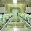 Высококачественные Свадебное Зеркало Ковер с золотом и серебром двухсторонняя для романтической свадьбы Благоприятная Свадебные украшения (1,2 м ширина)