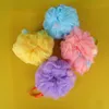 10pcslot Bath body works exfoliating shower bath sponge Fourcolor pink yellow blue purple loofah mesh gauze7331246