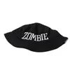 All'ingrosso-Zombie Cappello da pescatore da donna Casual ricamato Lettera Cappello da campeggio Summer Boonie Cap Outdoor Bob Chapeau Cappello da pesca per donna Uomo