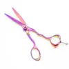 Lyrebird HIGH CLASS 5.5 INCH Professionele haarknipschaar Silvery Rainbow Japan haarschaar Pink Stone NIEUW